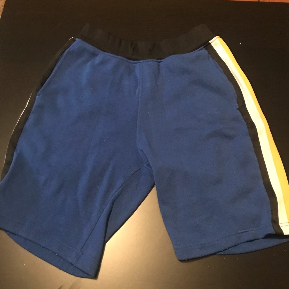 Blue Southpole Athleisure Sweatpants Style Shorts with Elastic Waist and Pockets